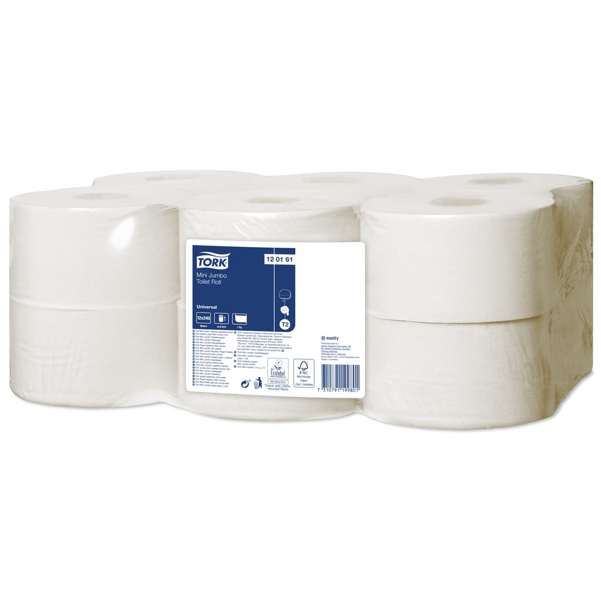 Туалетний папір Tork Universal в рулонах Mini Jumbo, сірий, 1 шар, 240 м, 1 рулон