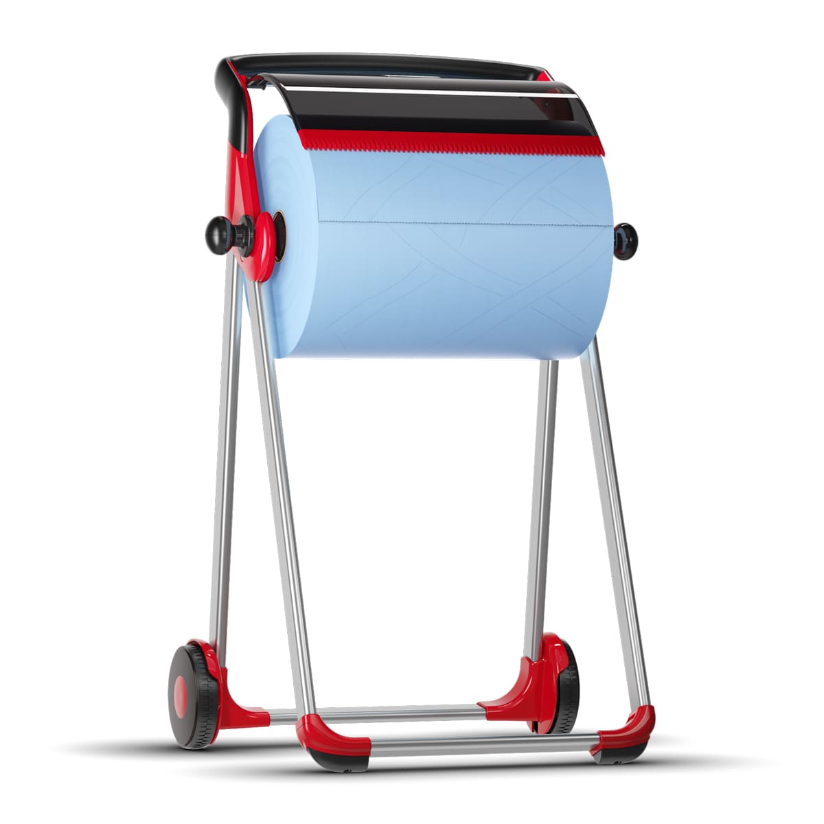 Підлоговий диспенсер Tork Perfomance для матеріалу для протирання в рулонах, червоний/чорний